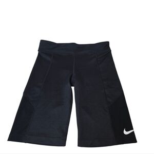 NWT Nike Girl's Shorts Biker Tight Fit Latge Black Workout Athletic